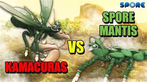 Kamacuras Vs Spore Mantis Insect Titan Face Off S1E3 SPORE YouTube