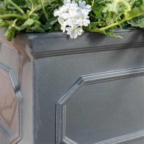 Buy L Cm Kensington Lead Effect Framed Trough Planter By Terra Pot