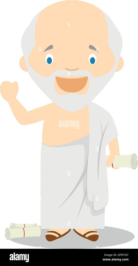 Socrates cartoon character. Vector Illustration. Kids History Collection Stock Vector Image ...