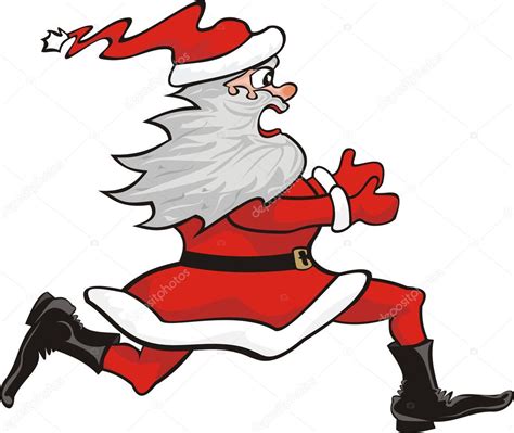 Santa Claus Running Stock Vector Image By Ciuciumama