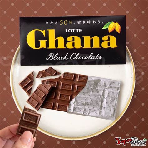 Lotte Ghana Chocolate Black Milk 50g ล็อตเต้ กาน่า ช็อกโกแลตนำเข้าจาก