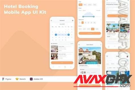 Hotel Booking Mobile App Ui Kit Avaxgfx