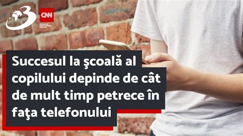 Succesul La şcoală Al Copilului Depinde De Cât De Mult Timp Petrece în