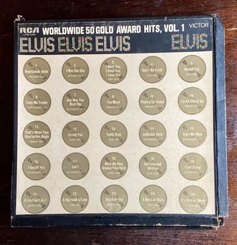 Elvis Worldwide 50 Gold Award Hits Vol 1 Box Set Mono Lp Vinyl Aus