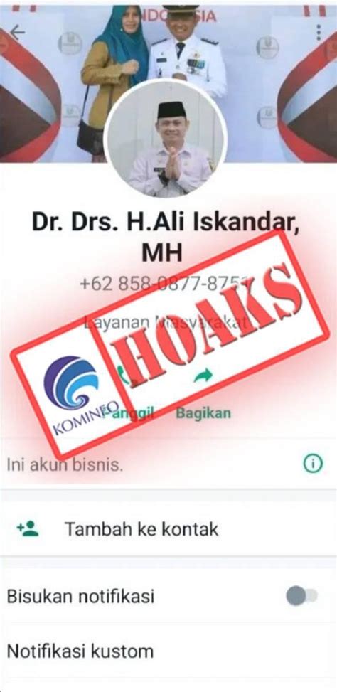 Waspada Penipuan Akun Whatsapp Mengatasnamakan Camat Pelabu