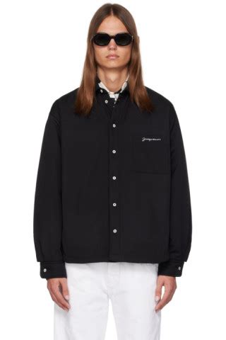 Black Le Raphia La Chemise Boulanger Shirt By JACQUEMUS On Sale