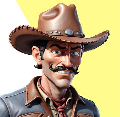 Premium PSD 3d Cowboy