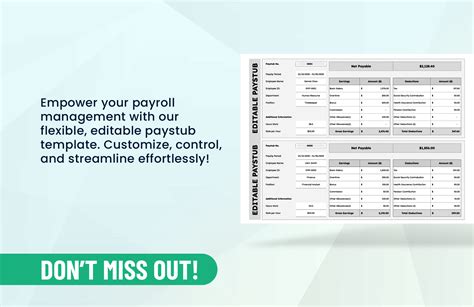 Editable Paystub Template