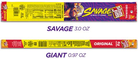 Savage Meat Sticks Triple Sized Protein Snack Slim Jim