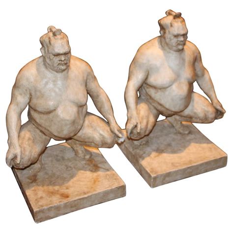 Pair Of Giant Sumo Wrestlers Sumo Wrestler Sculptures Character Design