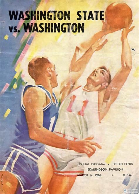 1964 Washington State University Basketball Vs University Of