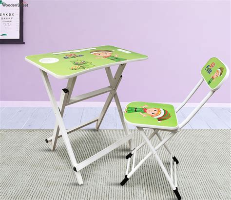 Buy Kids Foldable Study Table Set (Green) Online in India at Best Price - Modern Kids Study ...