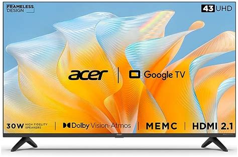 Acer 109 Cm 43 Inches Advanced I Series 4K Ultra HD Smart LED Google