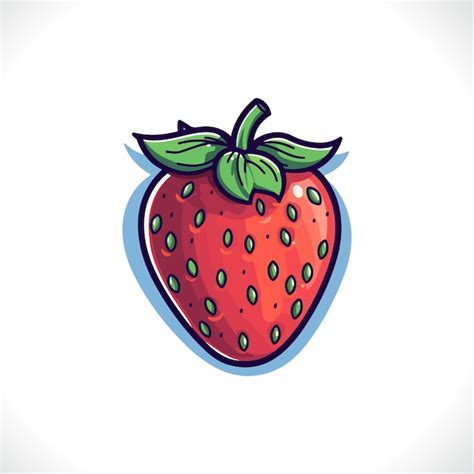 Premium Vector Strawberry Vector Cartoon Strawberry Illustration