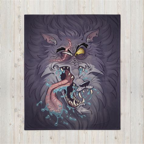 Wolfie - 50"×60" Throw Blanket – Dimensional Pixel
