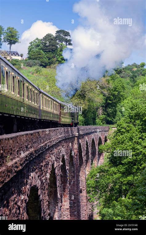 England Devon Gwr Steam Locomotive No Hercules Crossing