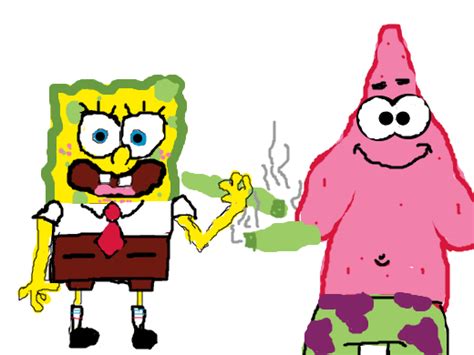 Spongebob Squarepants Smoking Weed