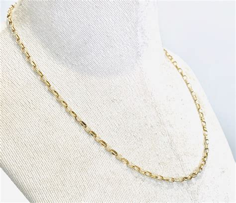 Superb Heavy Vintage 9ct Yellow Gold 20 Inch Belcher Chain With Safety