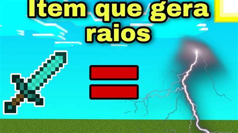 Item Que Gera Raios No Minecraft Minecraft Mcpe YouTube