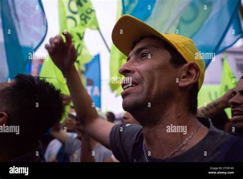 Buenos Aires Argentina 22nd Oct 2023 Supporters Of Peronism Are