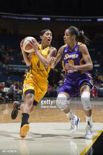 Skylar Diggins Of The Tulsa Shock Drives Against Lindsey Harding La