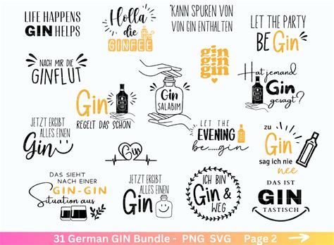 German Gin Svg Png Bundle Ginspr Che Svg Deutsche Spr Che Etsy De