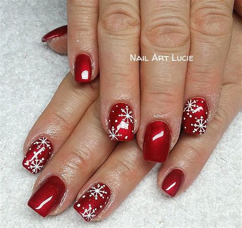 Christmas Nails Acrylic Xmas Nails Holiday Nails Red Nails