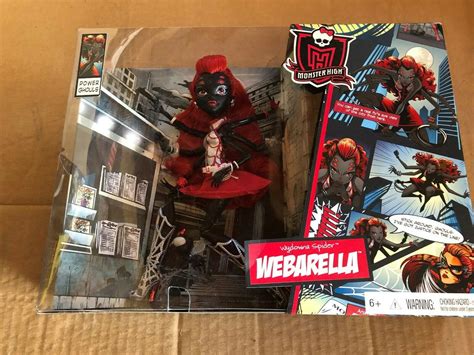 Mattel Monster High Wydowna Spider Webarella Doll Power Ghouls