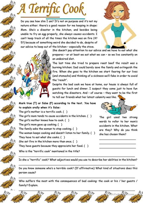 Reading Comprehension Exercises Esl Reading Comprehension Worksheets