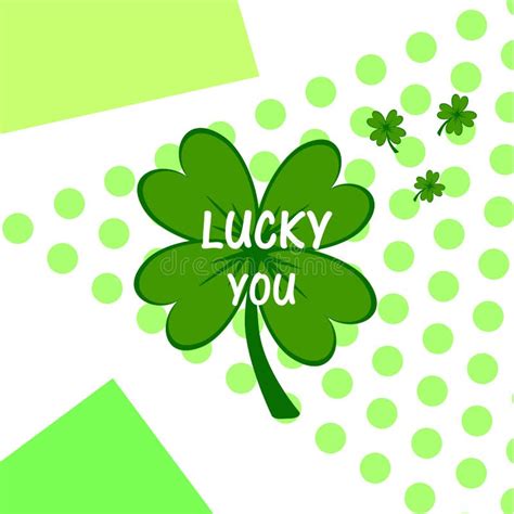 Lucky You Irish St Stock Vector Illustration Of Leaf 163998358