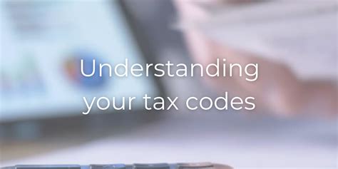 Understanding Your Tax Code Perrys Chartered Accountants