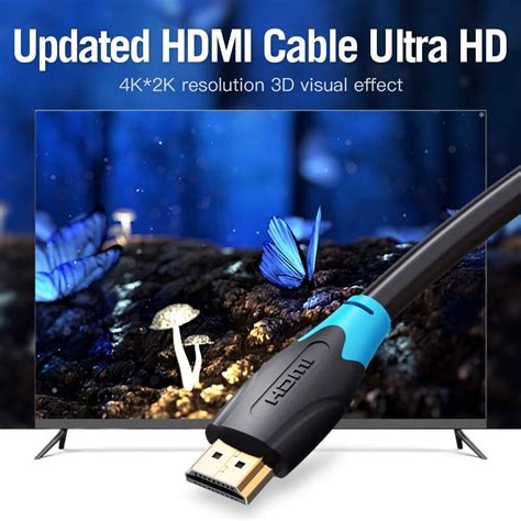 Vention 4K HDMI Round Cable 1080P High Definition With Ethernet And