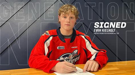 Spitfires Sign U St Round Pick Evan Hjelholt To An Ohl