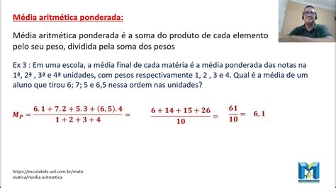 Média aritmética e ponderada Moda e Mediana YouTube