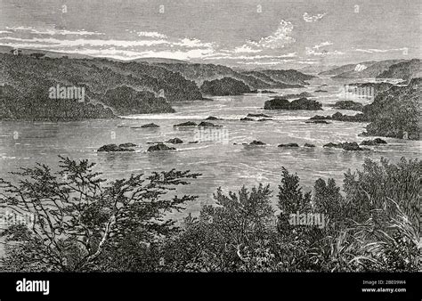 The Victoria Nile To The North Of The Ripon Cascades Stock Photo Alamy