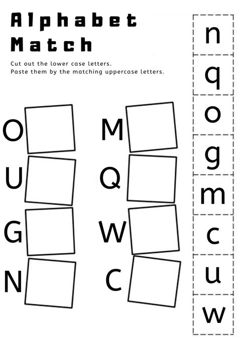 Free Printable Cut And Paste Alphabet Worksheets Artofit