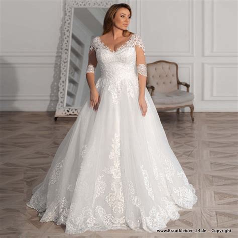 Brautkleider Hochzeitskleider A Linie Brautkleid Inken mit Ärmel und