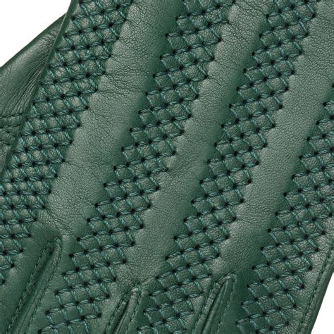 Vernazza Women"s Green Leather Gloves – Handmade Leather Gloves