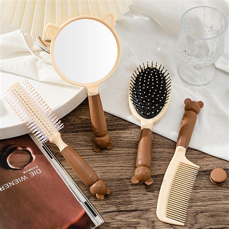 4pcs Portable Hair Brush Styling Set Scalp Massager T Kit Detangling Hair Brushes Set With