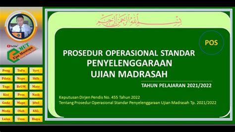 Pos Um Prosedur Operasional Standar Ujian Madrasah Tp 2021 2022