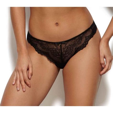 String Superboost Lace Noir Par Gossard Lemon Curve