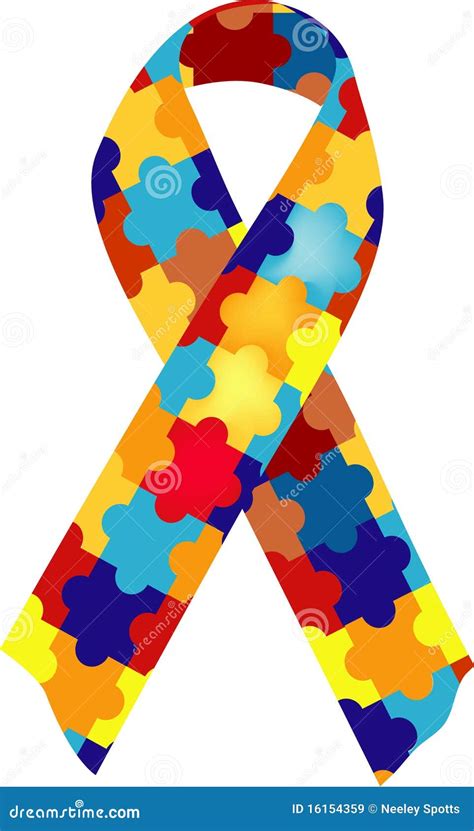 Autism Awareness Ribbon Stock Vector Illustration Of Illness 16154359