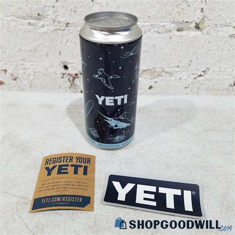 Yeti Blue Fishing Themed Storage Stash Can ShopGoodwill