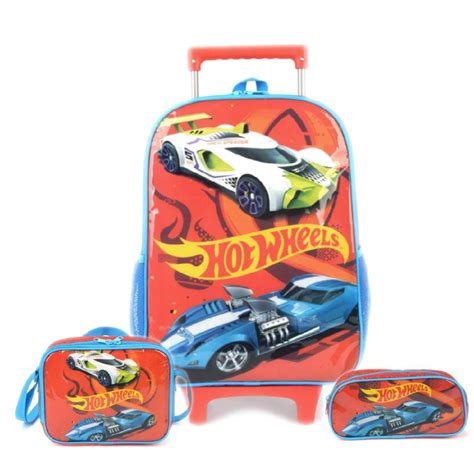 Mochila De Carrinho Hot Wheels Lancheira E Estojo Infantil Na Americanas Empresas