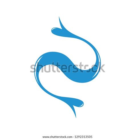 Curves Motion Water Flow Design Logo Stock Vector Royalty Free