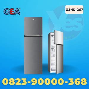 Jual GEA G2HD 267 G2HD 267 Inox Kulkas 2 Pintu Top Mount Fridge Freezer