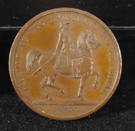 MÉDAILLE JETON LOUIS Philippe Ier l Armée au Duc d Orléans 1842