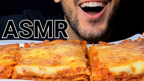 ASMR CHEESY LASAGNA BOLOGNESE EATING SOUNDS NO TALKING MUKBANG YouTube