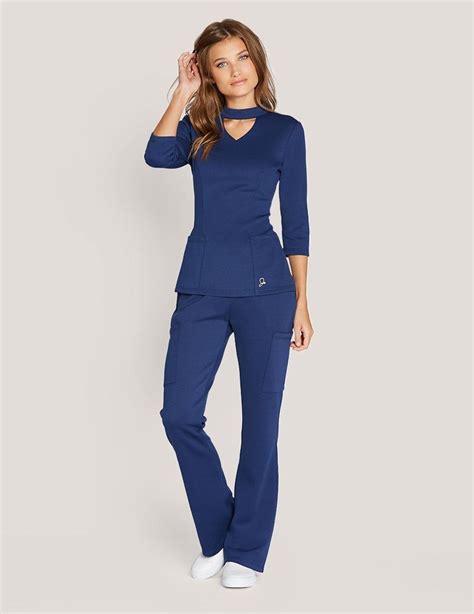 Zip Front Pant In Black Medical Scrubs By Jaanuu Dental Scrubs