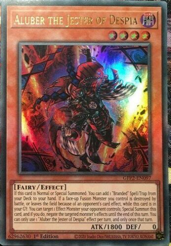 Aluber The Jester Of Despia 1st Edition Ultra Rare Gfp2 En097 Yugioh Ebay